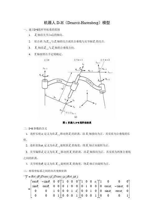 机器人D-H(Denavit-Hartenberg)模型