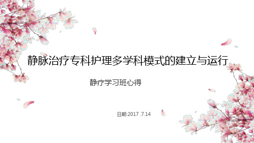 静脉治疗专科护理多学科模式的建立与运行