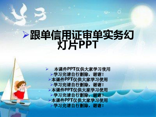 跟单信用证审单实务幻灯片PPT