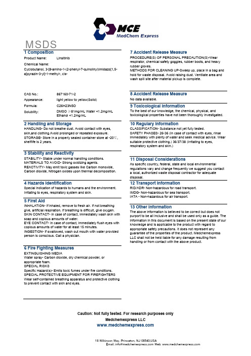 Linsitinib_867160-71-2_MSDS_MedChemExpress
