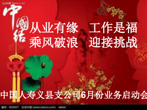 保险公司保险业务启动大会ppt课件