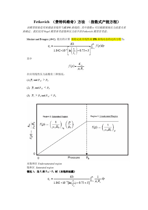 Fetkovich产能计算方法