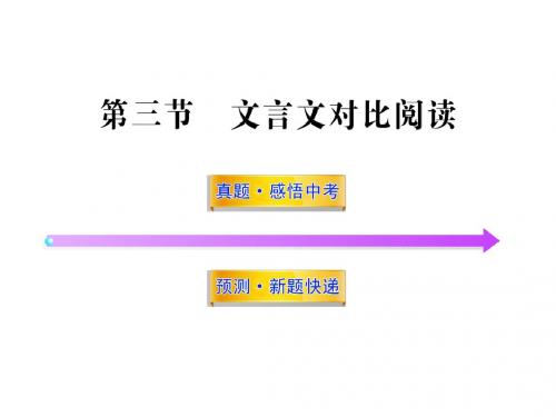 2012年中考语文第二轮复习 文言文对比阅读课件 人教新课标版