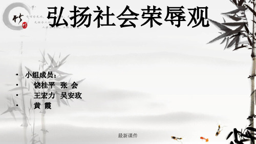 大学生社会主义荣辱观ppt课件