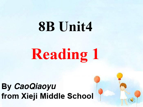 【最新】牛津译林版八年级英语下册unit4 reading精品课件