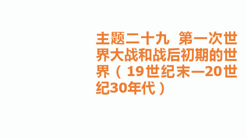 2020届衡阳中考历史总复习课件：第六部分主题二十九(共67张PPT)
