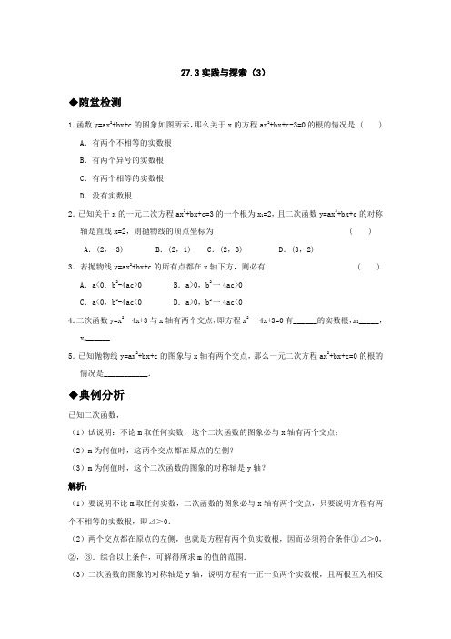 《实践与探索》(3)同步检测(华东师大版九年级下)