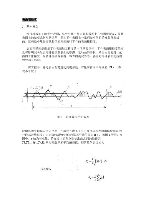表面粗糙度简介
