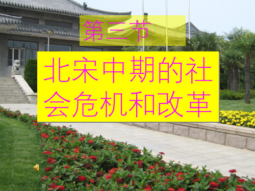 高中历史 北宋中期的社会危机和改革课件