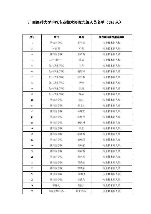 专业技术岗位9级
