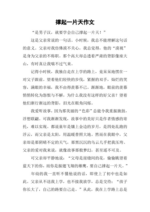 撑起一片天作文