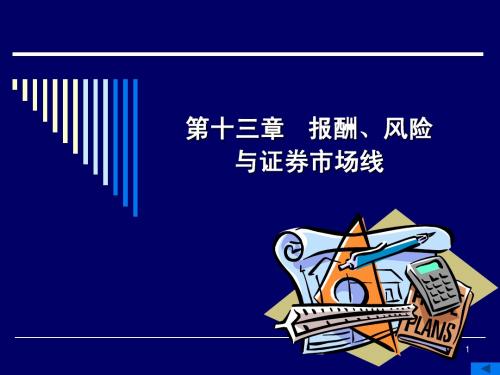 第十三章报酬、风险与证券市场线