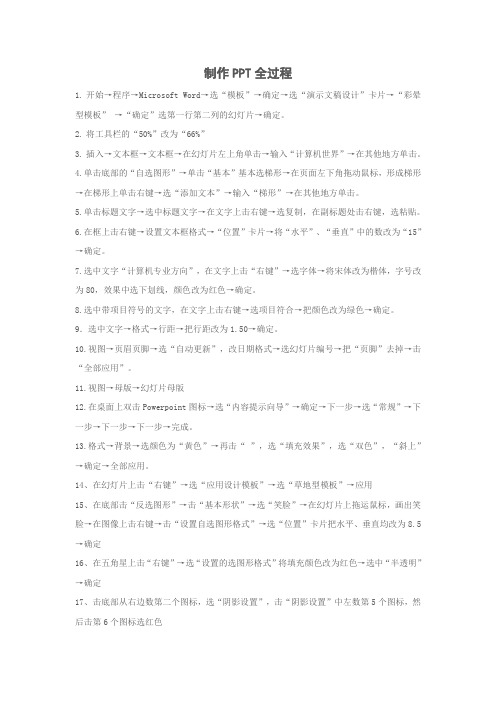 课件制作全过程