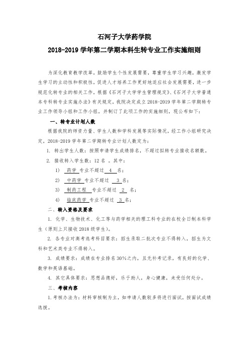 石河子大学药学院