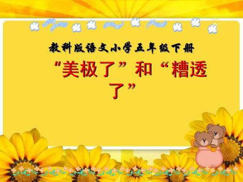 美极了”与“糟透了”课件