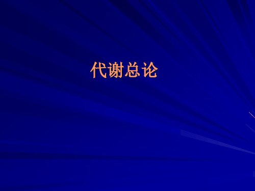 代谢总论