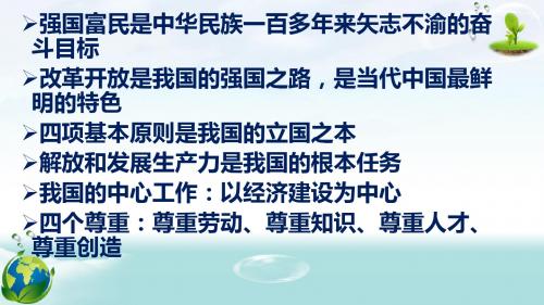 人教部编版九年级上册道德与法治期末复习课件(共22张ppt)