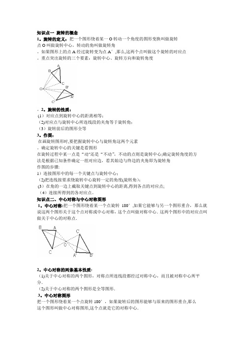 旋转知识点总结