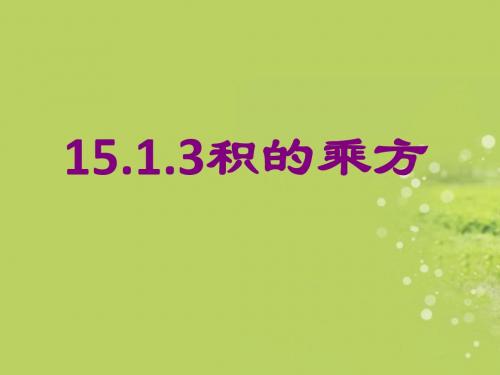 14.1.3积的乘方课件-