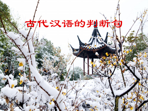 第三节古代汉语的判断句
