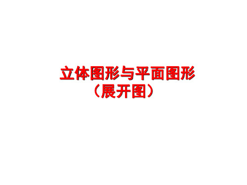 立体图形的展开图  课件