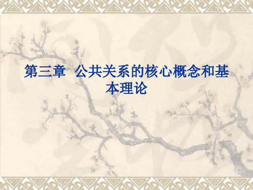 第三章  公共关系的核心概念和基本理论