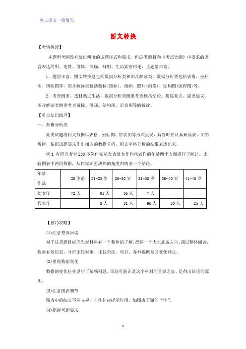高三语文一轮复习优质学案3：图文转换