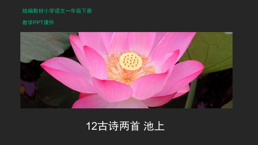 统编版人教部编教材一年级下册语文《12古诗两首 池上》_及全册课件
