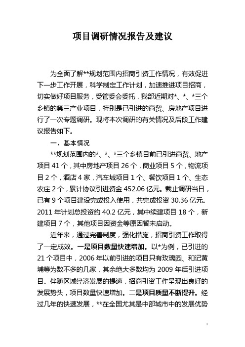 项目调研报告