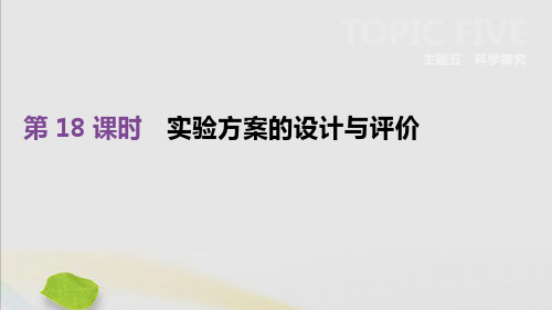 全国版中考化学复习第五单元科学探究第18课时实验方案的设计与评价 