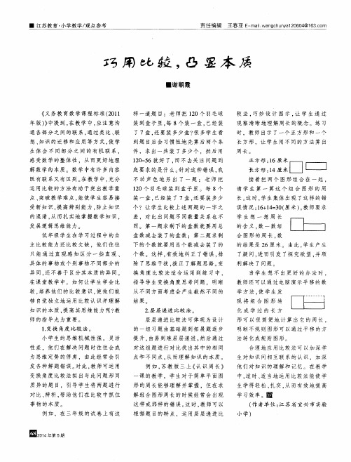 巧用比较,凸显本质