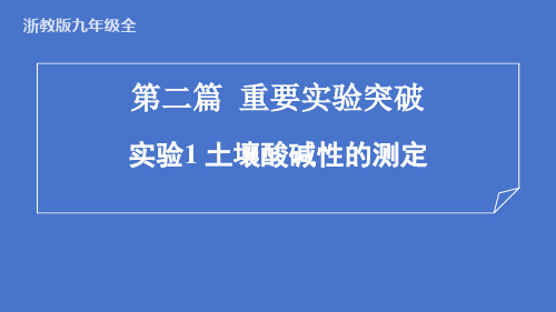 2024年浙江省科学中考一轮复习课件：重要实验突破课件