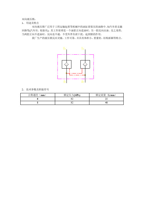 双向液压锁