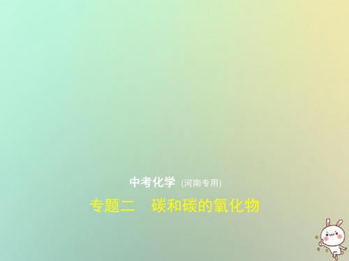 (河南专版)中考化学复习专题二碳和碳的氧化物(试卷部分)课件