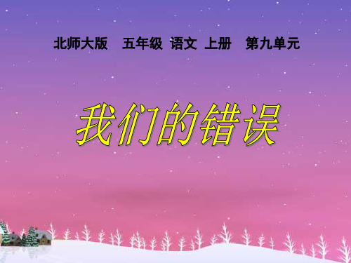 《我们的错误》PPT课件二