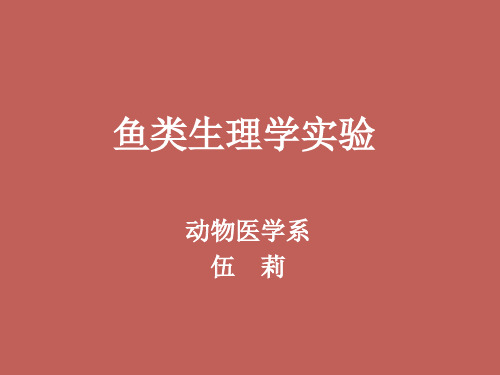 鱼类生理学实验