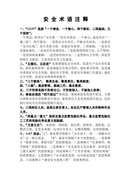 安全术语注释