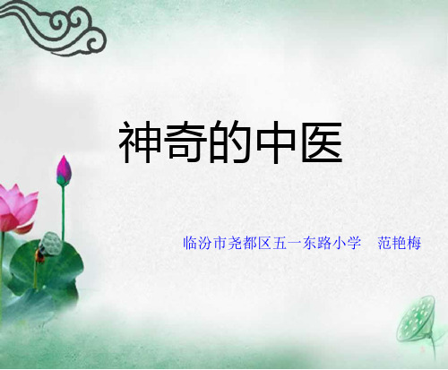 神奇的中医