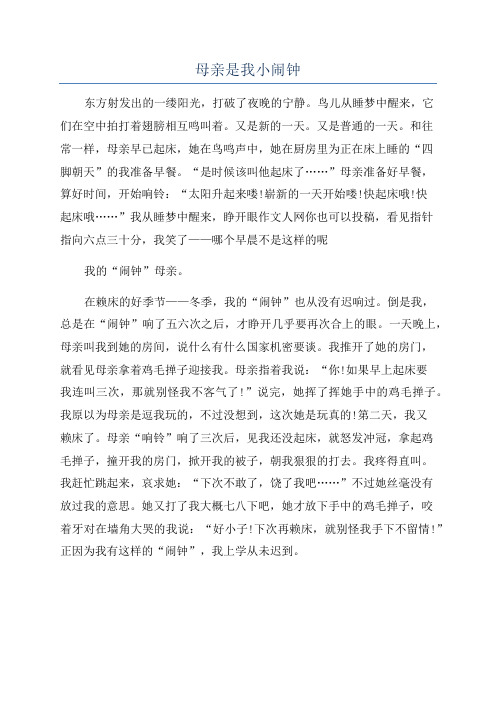 母亲是我小闹钟