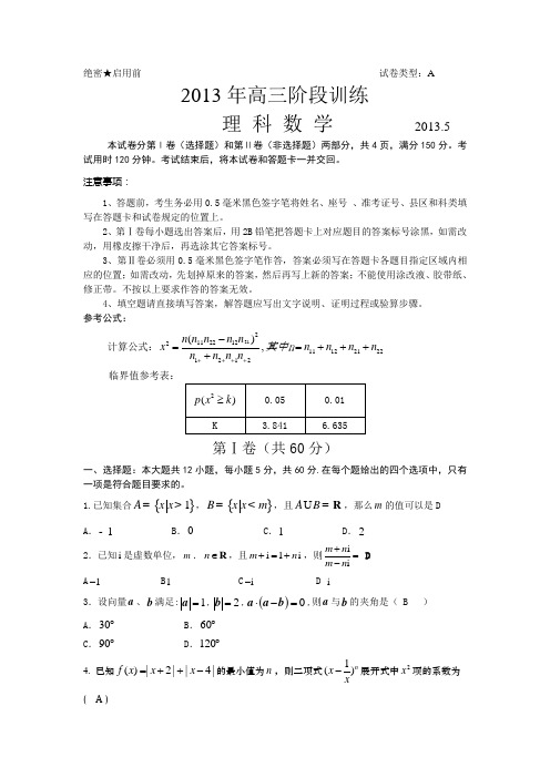 高考押题卷2013年