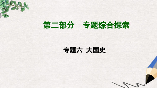 中考历史总复习 第二部分 专题综合探索 专题六 大国史课件 北师大版