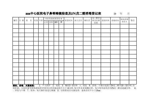 各种消毒记录表.xls