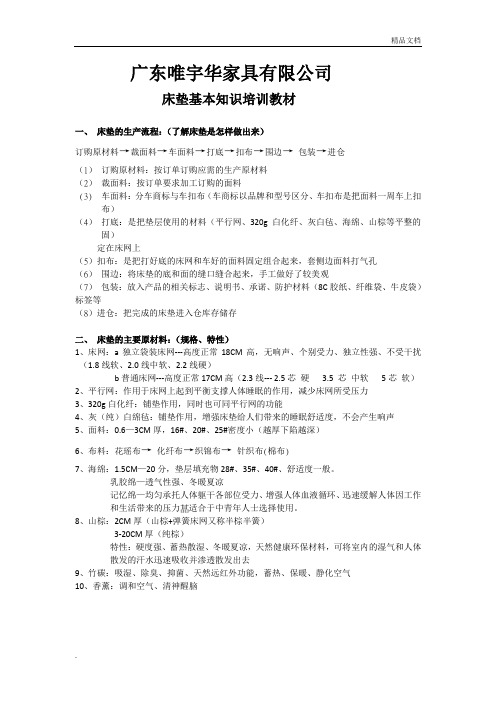 床垫基本知识培训教材