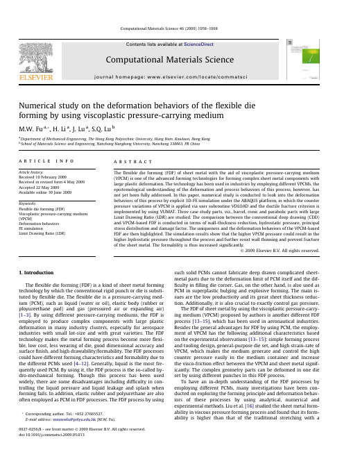 Numerical study on the deformation behaviors