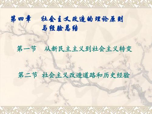 4第四章 社会主义改造的理论原则与经验总结