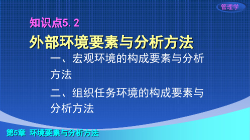 宏观环境的构成要素与分析方法