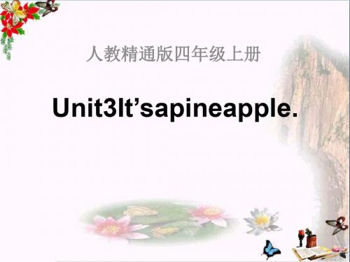 〔人教精通版〕英语四年级上册Unit 3《It’s a pineapple》(Lesson 13)PPT课件