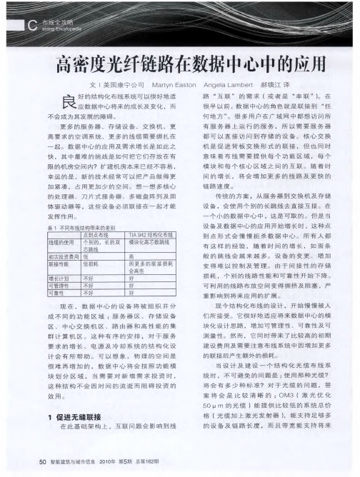 高密度光纤链路在数据中心中的应用