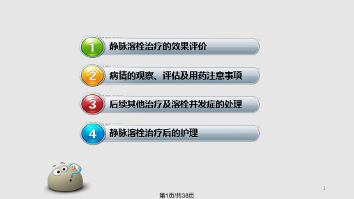 脑梗死静脉溶栓后如何管理PPT课件