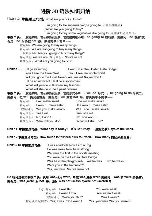 3B            知识点总结